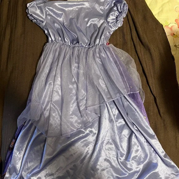 Disney Wish Asha and Magic Wishing Star Girl's Purple Satin Nightgown, 4 - Picture 2 of 3